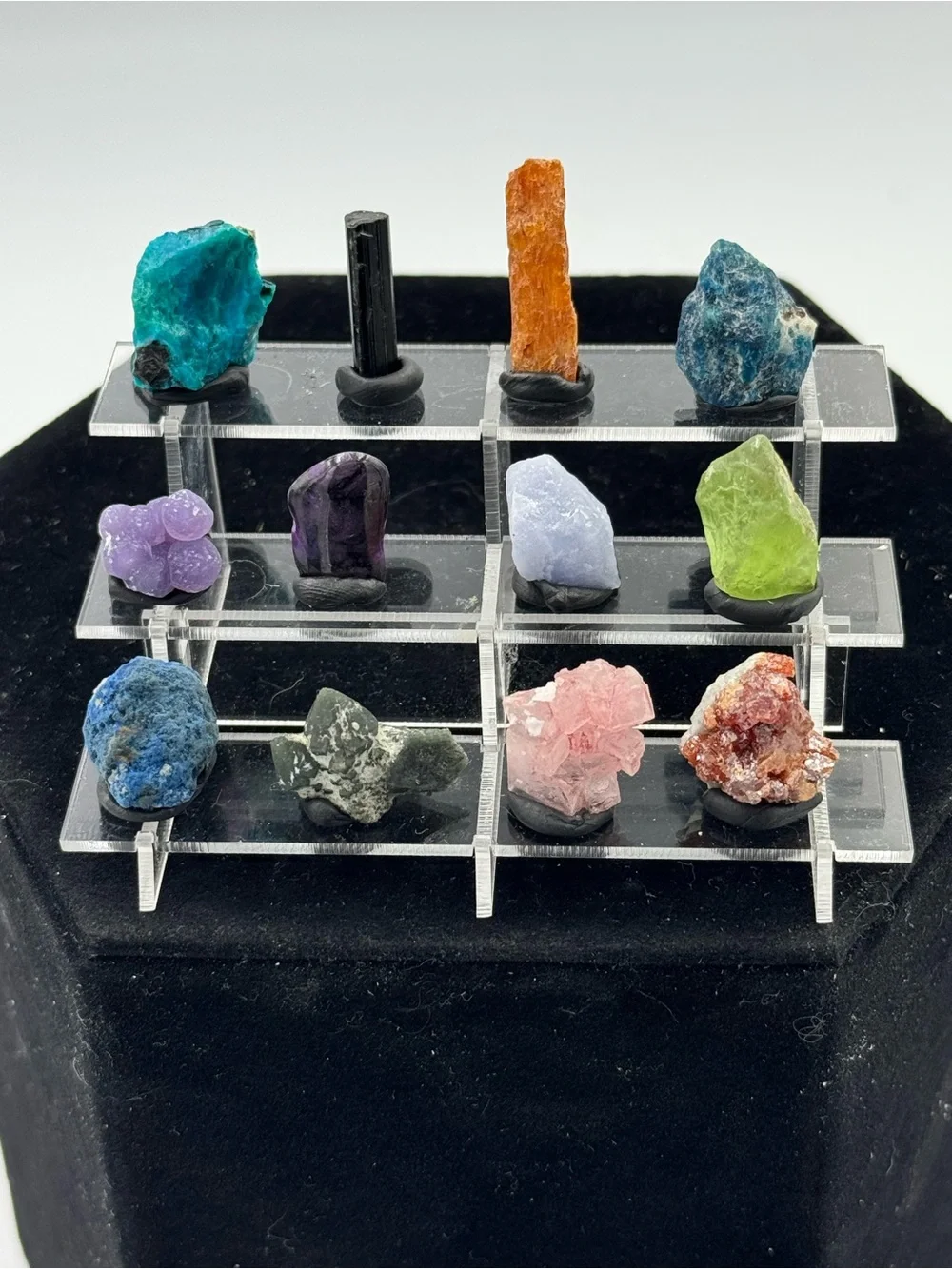 Clear Acrylic 3-Tier Display Stand of Mini Specimens